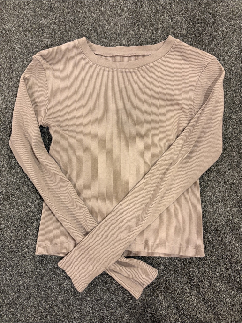 Brandy Melville Ribbed Long Sleeve Top - Mauve
